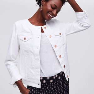 loft white jean jacket